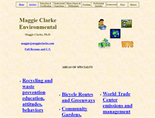 Tablet Screenshot of maggieclarkeenvironmental.com
